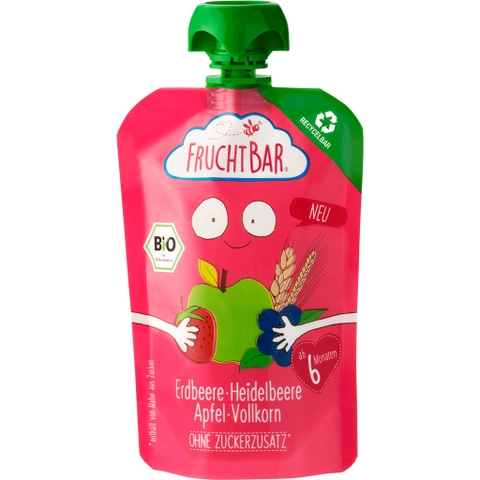 Trái cây nghiền hữu cơ Fruchtbar cho bé từ 6 tháng 100g (hàng Đức)