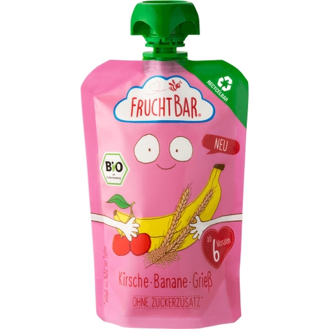 Trái cây nghiền hữu cơ Fruchtbar cho bé từ 6 tháng 100g (hàng Đức)