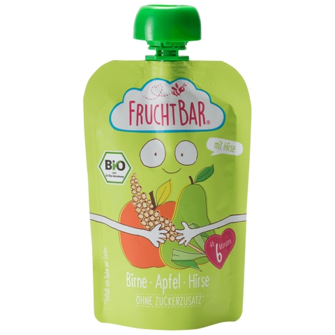 Trái cây nghiền hữu cơ Fruchtbar cho bé từ 6 tháng 100g (hàng Đức)