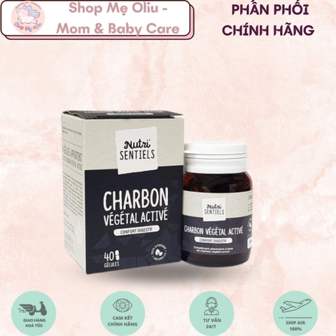 Viên uống Carbon than hoạt tính Vitavea Charbon végétal activé NutriSante 40 viên