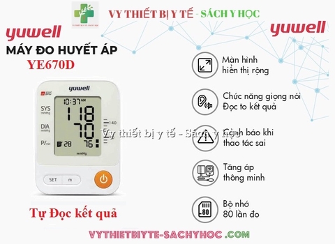 Máy đo huyết áp bắp tay Yuwell YE670D (giọng nói)