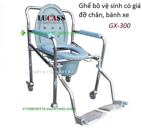 Ghế bô bánh inox kèm để chân