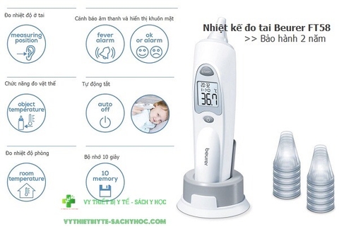 Nhiệt kế đo tai hồng ngoại Beurer FT58