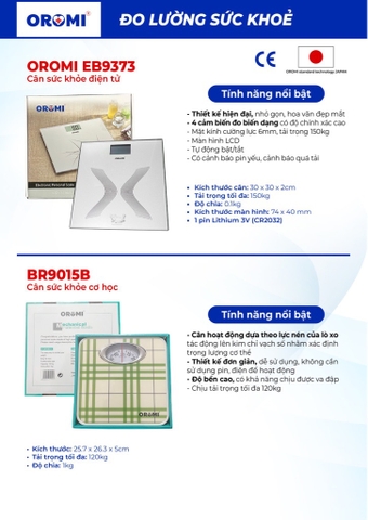 Cân Sức Khỏe Cơ Học Oromi - BR9015B