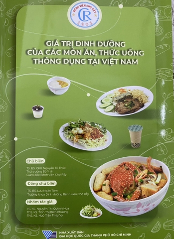 Sách Giá trị dinh dưỡng của các món ăn,thức uống thông dụng tại Việt Nam