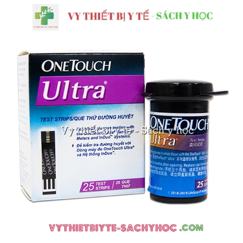 Que thử đường huyết OneTouch Ultra 2 (hộp 25 que)