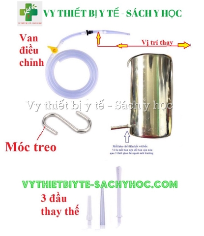 Bốc thụt thông minh 1 Lít van vàng( Bộ dụng cụ thải độc đại tràng )  Bộ dụng cụ thải độc đại tràng (Coffee Enema Bucket)