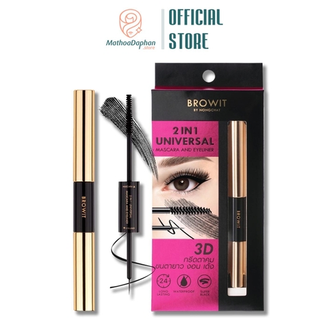 Chuốt Mi Hai Đầu Browit by Nongchat 2 in 1 Universal Mascara and Eyeliner #Jet Back