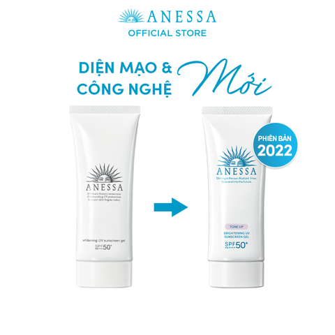 Gel Chống Nắng Làm Sáng Da Nâng Tông Anessa Tone Up Brightening UV Sunscreen Gel SPF 50+ PA++++ 80g