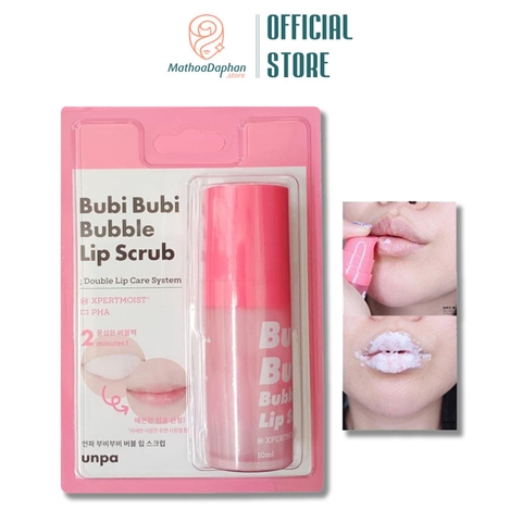 [Mẫu Mới 2021] Tẩy Tế Bào Chết Môi Bubi Bubi Bubble Lip Scrub 10ml