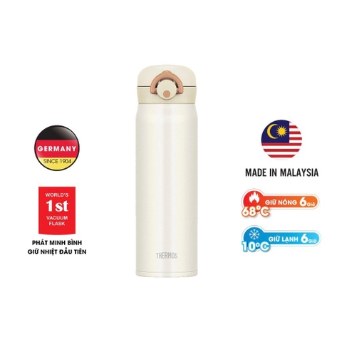 Bình giữ nhiệt Hot & Cool Thermos 500ml siêu nhẹ JNL-504 CRW Trắng