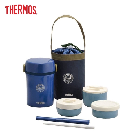 Hộp cơm giữ nhiệt 3 ngăn Thermos Nội địa nhật JBC-801