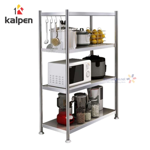 Kệ Inox 4 tầng lắp ghép thông minh Kalpen rộng 80cm