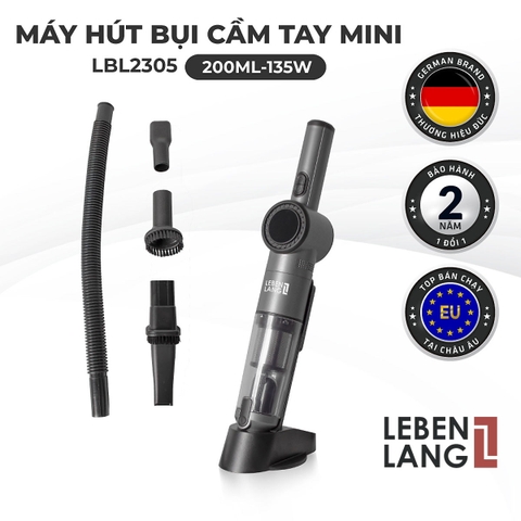 Máy hút bụi cầm tay lebenlang LBL2305 chuẩn Đức bảo hành 2 năm