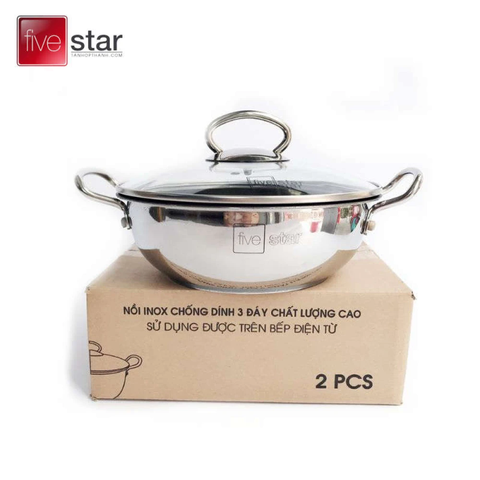 Nồi kho cá 3 đáy chống dính Fivestar sz 20cm FSN20IN005