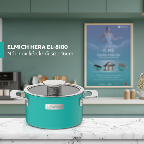 Nồi inox liền khối Elmich Hera EL-8100 size 16cm