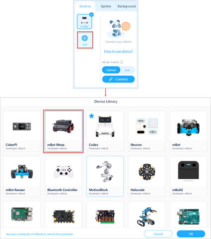 Cập nhật Firmware của mBot Mega