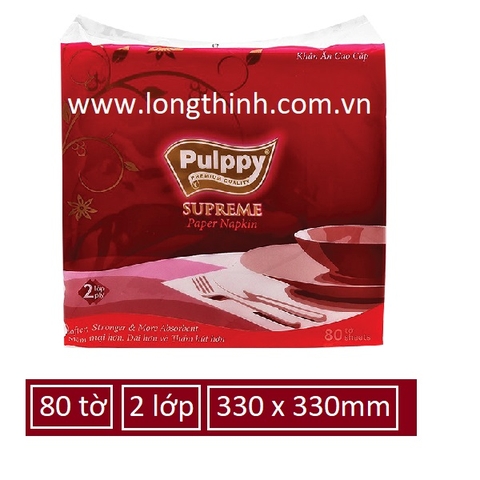 Khăn Ăn Pulppy Supreme 330x330 80 tờ