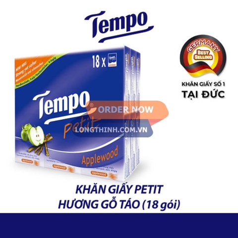 Lốc 18 gói khăn giấy Tempo Gỗ táo