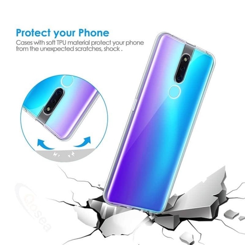 Ốp lưng trong suốt dẻo mềm chống trầy xước cho Oppo F11 Pro