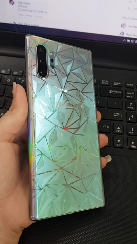 Dán lưng 3D vâng kim cương tuyệt đẹp cho máy Samsung Note 10 plus