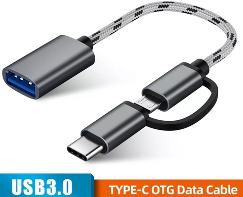 Cáp OTG 2in 1 (MicroUSB+TypeC)