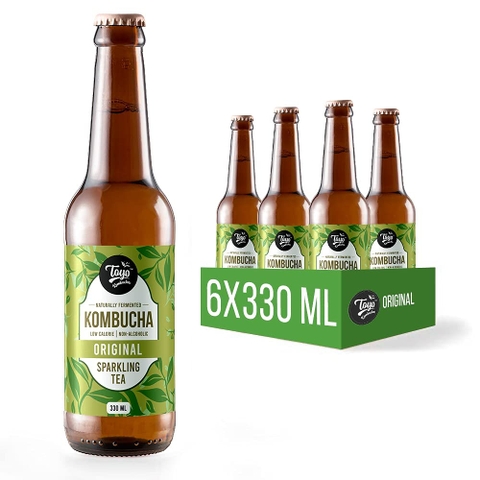 Quy trình sản xuất trà Kombucha thương mại.