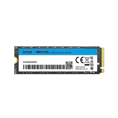 SSD 500GB M.2 PCIe Gen3x4 - Lexar LNM610 (Read/Write: 3300MBs / 1700MBs)