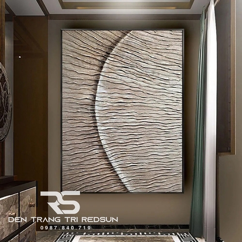 Tranh Treo Tường Thủ Công Trang Trí Phòng Khách, Phòng Ngủ, Hành Lang Sơn Dầu Phong Cách Trừu Tượng Hiện Đại DDC-016