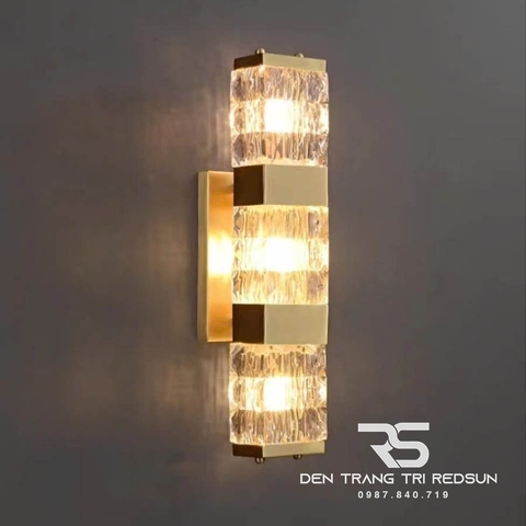 Đèn Tường Trang Trí Phòng Khách, Phòng Ngủ, Cầu Thang Phong Cách Bắc Âu Chất Liệu Pha Lê DTP-008