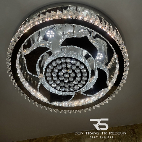 Đèn Mâm Pha Lê Ốp Trần Phòng Khách Hiện Đại M9210