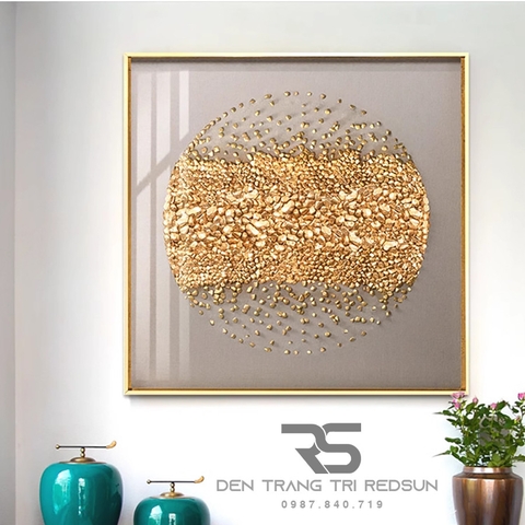 Tranh Treo Tường Thủ Công Trang Trí Phòng Khách, Phòng Ngủ, Phòng Ăn Chất Liệu Sỏi Phong Cách Hiện Đại DDC-001 Dáng B