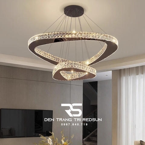 Đèn Chùm Trang Trí Phòng Khách, Sảnh Chờ, Phòng Ăn Chất Liệu Pha Lê Phong Cách Italia DCP-003