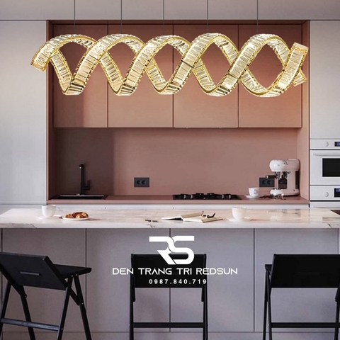 Đèn Thả Pha Lê Bàn Ăn, Bàn Đảo Hiện Đại TPL127