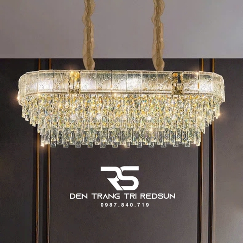 Đèn Chùm Trang Trí Phòng Khách, Sảnh Chờ, Phòng Ăn, Phòng Ngủ Chất Liệu Pha Lê Phong Cách Bắc Âu DCP-011