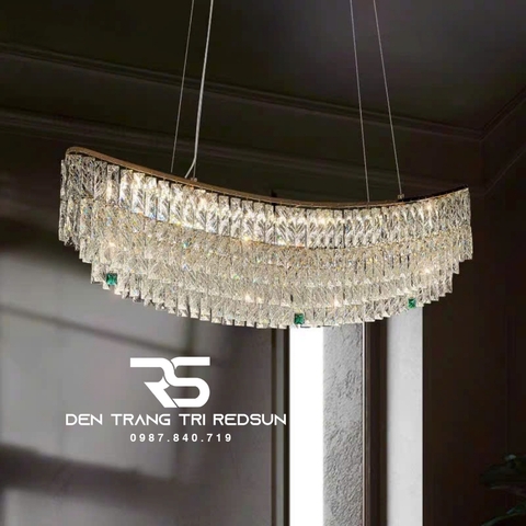 Đèn Chùm Trang Trí Phòng Khách, Sảnh Chờ, Phòng Ăn, Phòng Ngủ Chất Liệu Pha Lê  DCP-012
