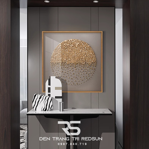 Tranh Treo Tường Thủ Công Trang Trí Phòng Khách, Phòng Ngủ, Phòng Ăn Chất Liệu Sỏi Phong Cách Hiện Đại DDC-001 Dáng A