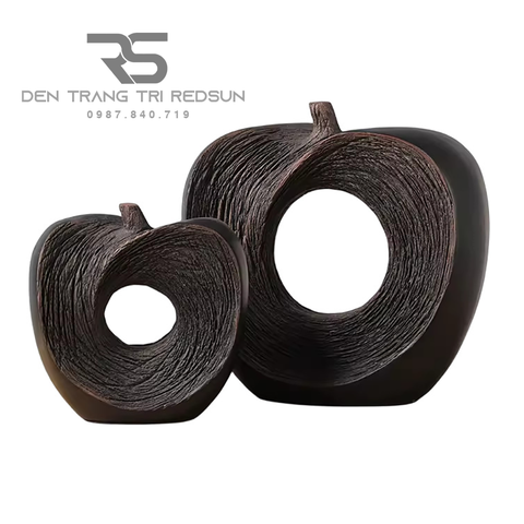 Đồ Trang Trí Nghệ Thuật Phòng Khách, Phòng Ngủ, Phòng Ăn Điêu Khắc Thủ Công Hình Quả Táo DDC-012