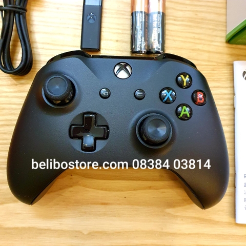 Tay cầm chơi game Xbox One S + wireless adapter cho windows (tay cầm không dây và usb phát sóng bluetooth)