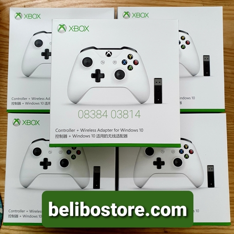 Tay cầm chơi game Xbox One S + wireless adapter cho windows (tay cầm không dây và usb phát sóng bluetooth)