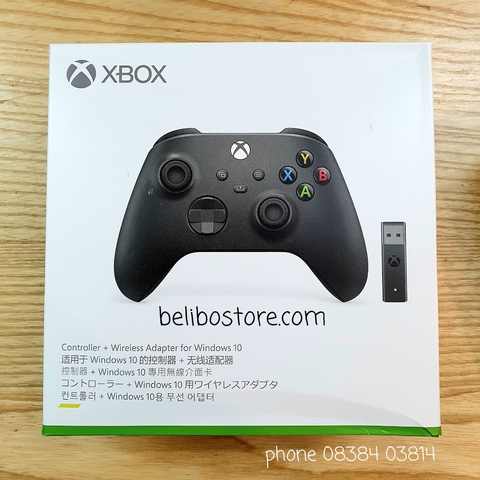 Tay cầm chơi game Xbox series X + wireless adapter cho windows (tay cầm không dây và usb phát sóng bluetooth)