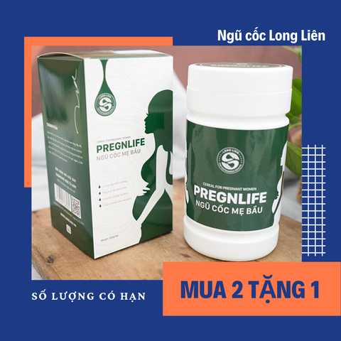 NGŨ CỐC BÀ BẦU PREGNLIFE LONG LIÊN - 14 loại hạt cao cấp Siêu Dinh Dưỡng, Con Tăng Cân Đều Đặn (500gr)