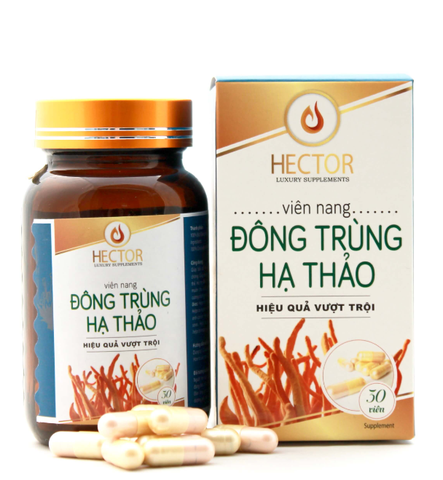 Đông Trùng Hạ Thảo Hector 100% nguyên chất trong một viên nang | Hộp 30 viên nang