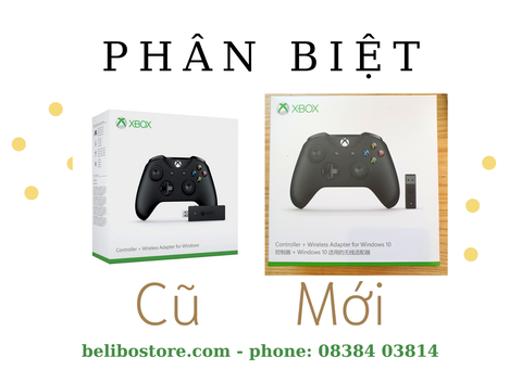 Tay cầm chơi game Xbox One S + wireless adapter cho windows (tay cầm không dây và usb phát sóng bluetooth)