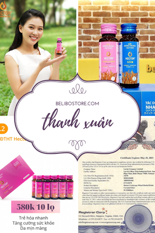 Đông Trùng Hạ Thảo Hector Sâm và Collagen đạt tiêu chuẩn quốc tế Cordyceps Ginseng dạng nước | Date mới chuẩn chính hãng