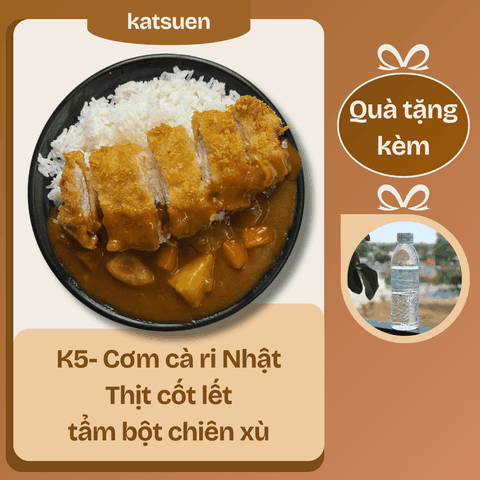 K5- Cơm cà ri Nhật THỊT HEO CỐT LẾT tẩm bột chiên xù