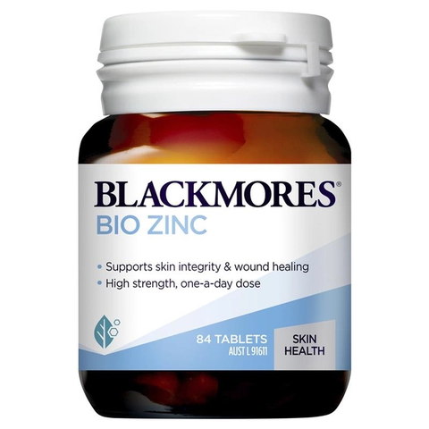 Blackmores Bio Zinc giúp hỗ trợ điều trị mụn trứng cá và làm lành vết thương trên da