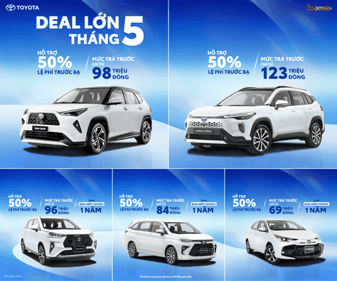DEAL LỚN THÁNG 5 – BỘ SIÊU XE TOYOTA CHỜ BẠN SỞ HỮU!