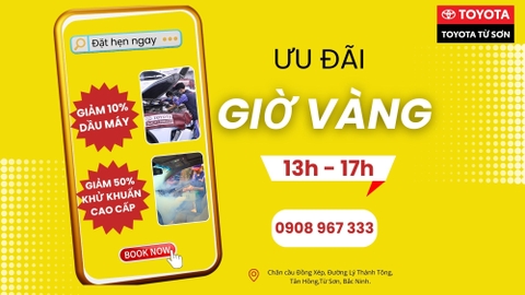 ĐẶT HẸN GIỜ VÀNG - NHẬN ƯU ĐÃI VÀNG