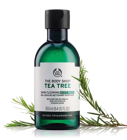 Sữa tắm kháng khuẩn và trị mụn The body shop Tea tree body wash